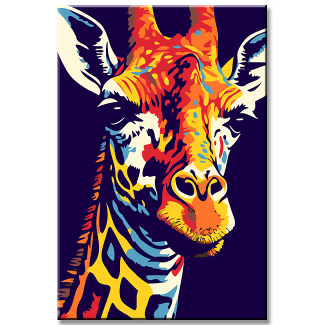 Giraffe Malen nach Zahlen - Pop-Art