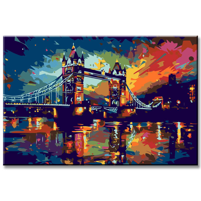 Illustration Tower Bridge London - Malen nach Zahlen