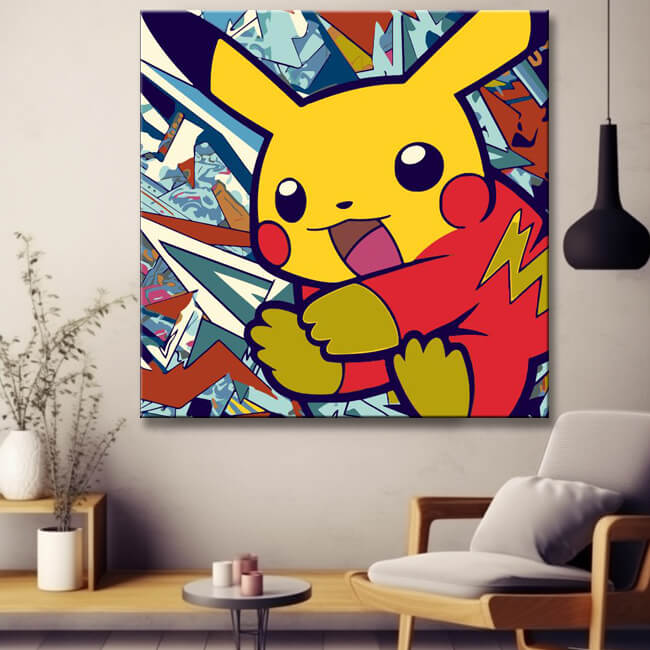 Pikachu Pokemon Kindermotiv Malen nach Zahlen