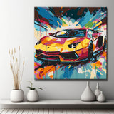 Lamborghini Modern Art Malen nach Zahlen