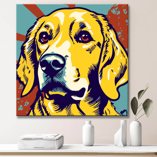 Lichtenstein Golden Retriever - Malen nach Zahlen