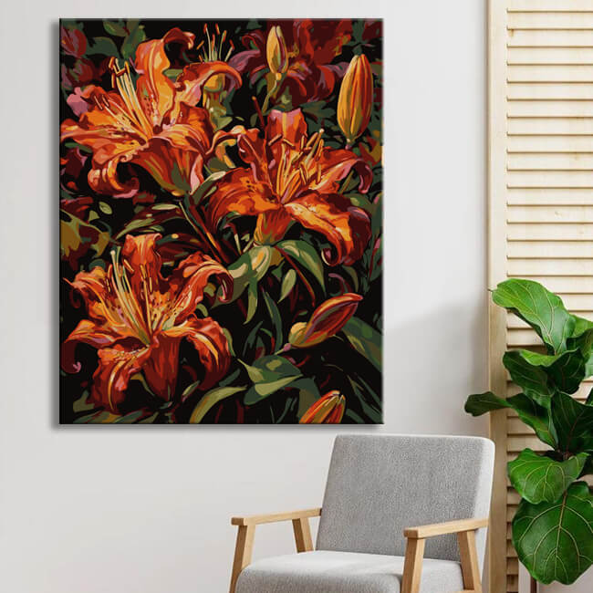 Lilium candidum - Expressionist brush strokes