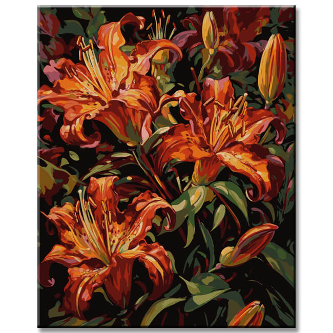 Lilium candidum - Expressionist brush strokes