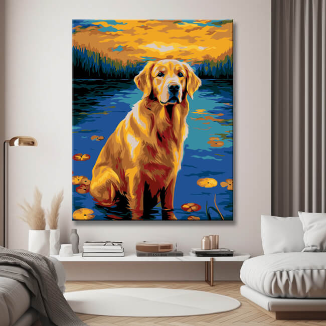 Golden Retriever - Malen nach Zahlen