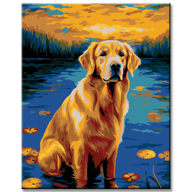 Golden Retriever - Malen nach Zahlen