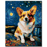 Welsh Corgi Hund - Malen nach Zahlen