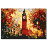 Malen nach Zahlen Herbststimmung London Big Ben