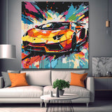 Lamborghini Modern Art Malen nach Zahlen