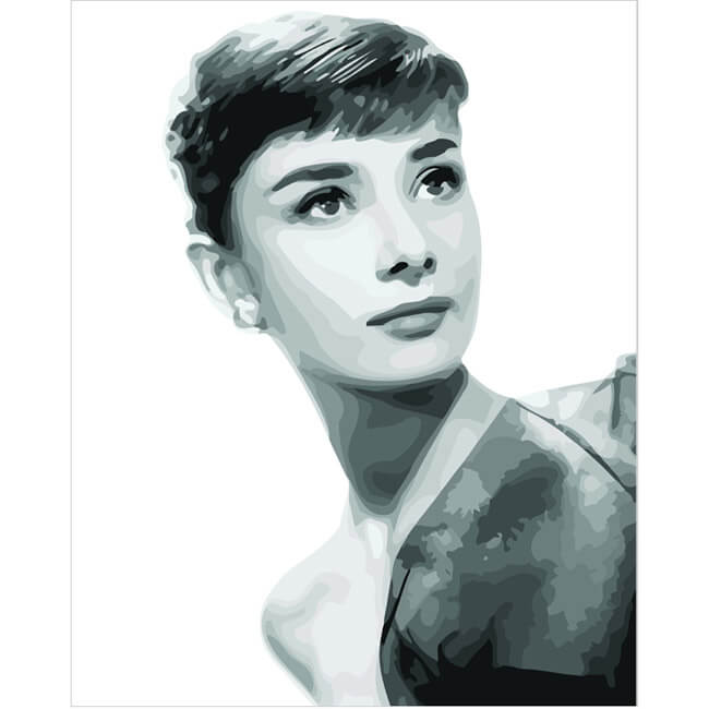 Malen nach Zahlen bilder audrey hepburn