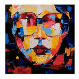 40*40cm  Moderne Kunst Frau mit Brille