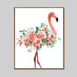 Malen nach Zahlen rosen flamingo