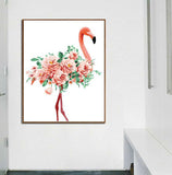 Malen nach Zahlen rosen flamingo