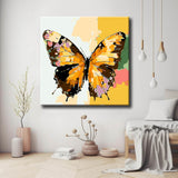 Malen nach Zahlen schmetterling gelb