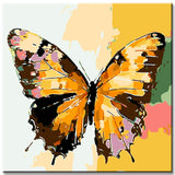 Malen nach Zahlen schmetterling gelb