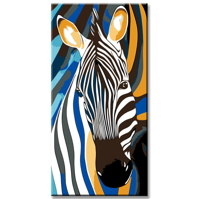 Malen nach Zahlen Zebra tier