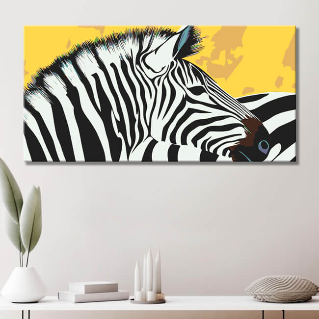 Malen nach Zahlen Tiere Zebra