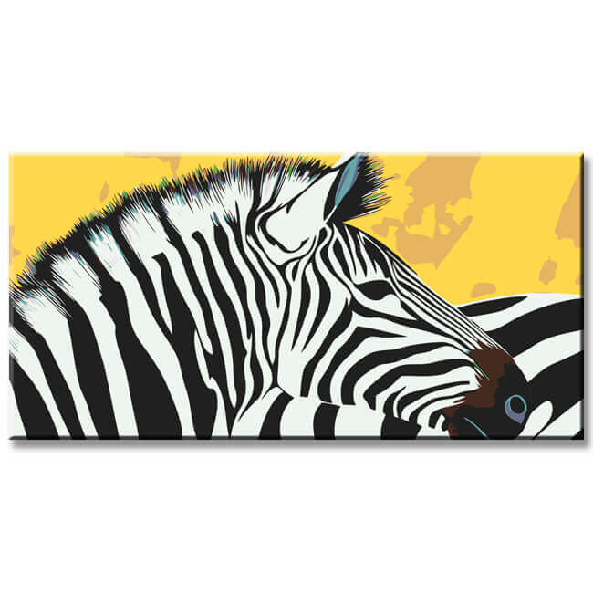Malen nach Zahlen Tiere Zebra