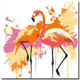 Malen nach Zahlen Tiere Flamingos Farbexplosion