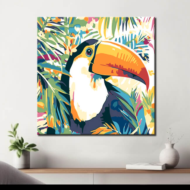 Malen nach Zahlen Tukan Vogel