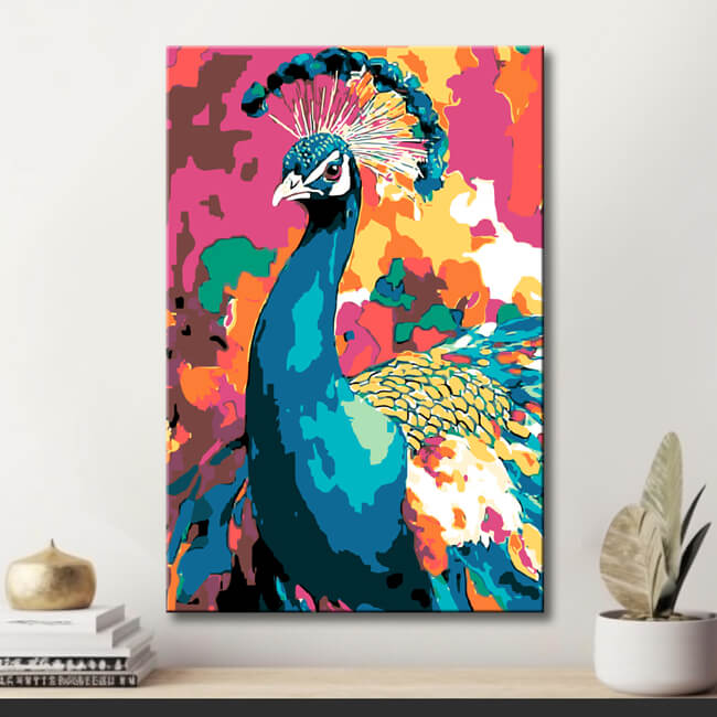 Malen nach Zahlen Pfau