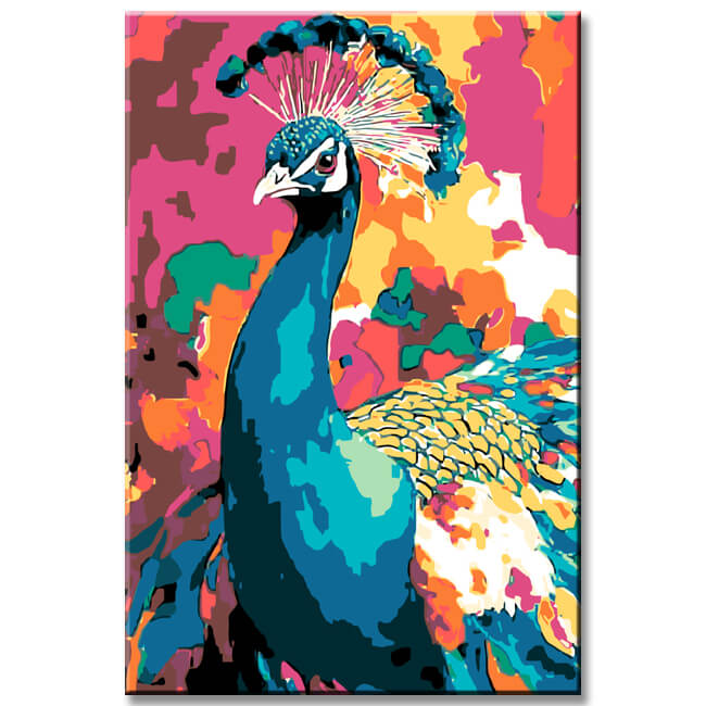 Malen nach Zahlen Pfau