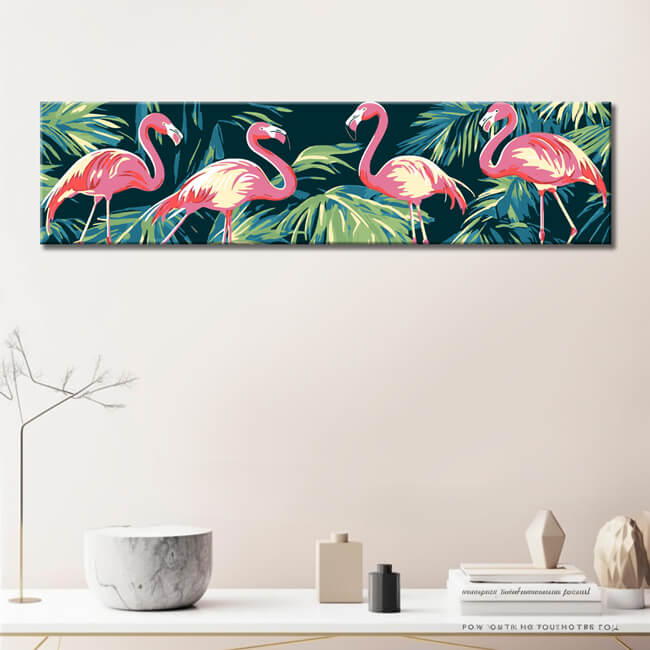 Malen nach Zahlen Tiere Flamingos