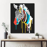 Malen nach Zahlen Tiere Zebra Kleckse
