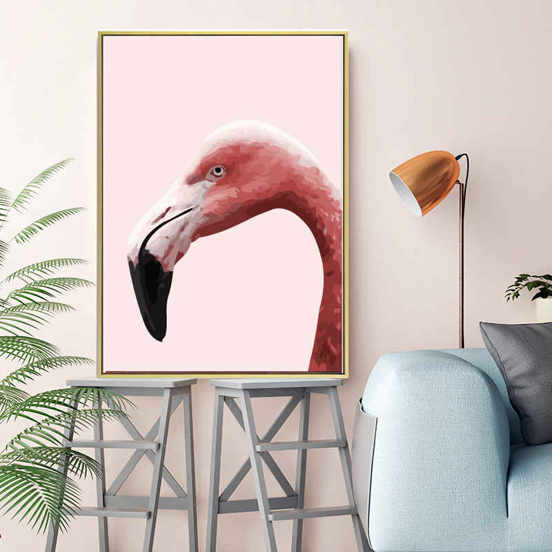 Malen nach Zahlen Flamingo Porträt