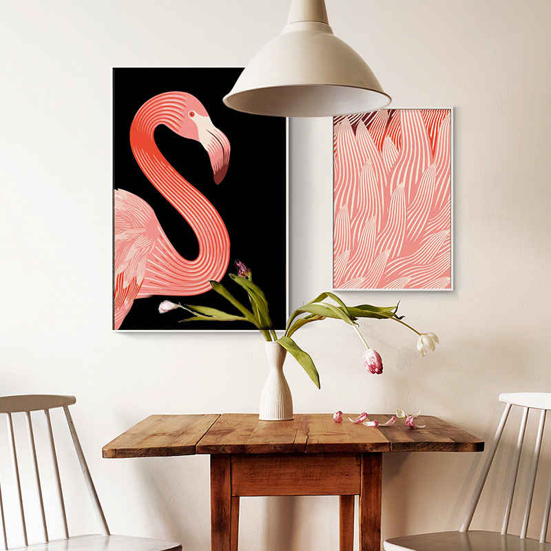 Malen nach Zahlen Flamingo Grafik