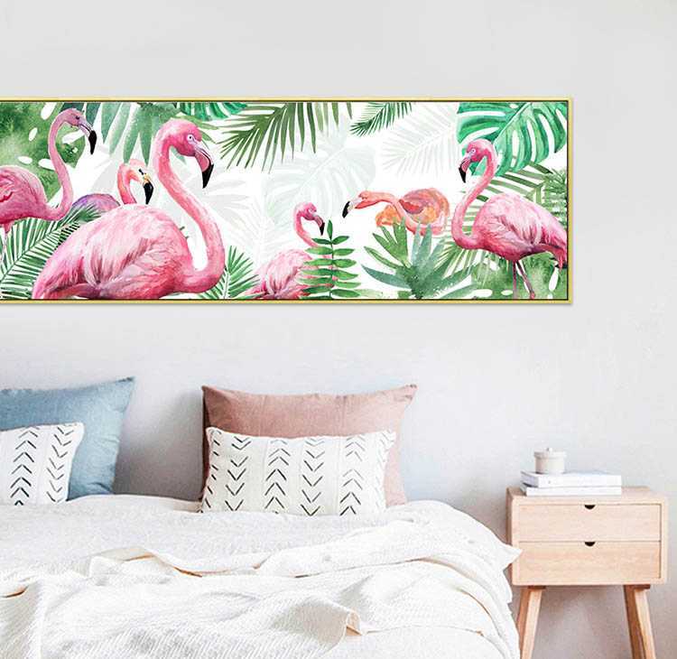 Malen nach Zahlen Flamingo Familie