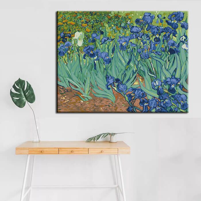 Malen nach Zahlen Blumen Kunst Blaue Tulpen