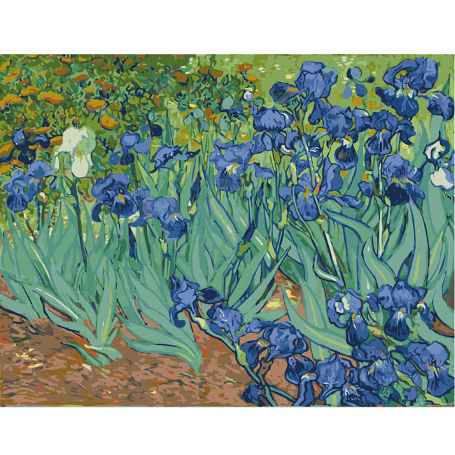 Malen nach Zahlen Blumen Kunst Blaue Tulpen