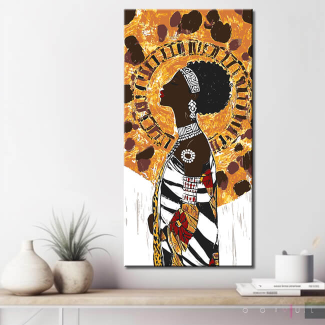 Malen nach Zahlen Afrika stammestracht