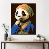Malen nach Zahlen Panda madchen mit perle