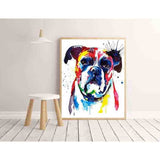 Malen nach Zahlen Hund Bulldogge Tier Moderne Tierkunst