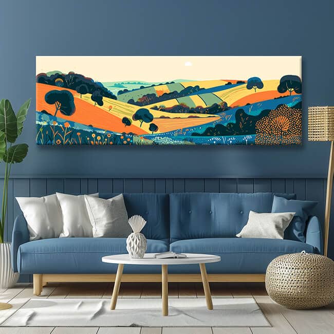 Painting by Numbers Panorama Fields Landscape
