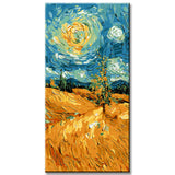 Malen nach Zahlen Panorama Weizenfeld im Van Gogh Stil